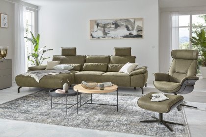 MR 270 von Musterring - Ledersofa links olive