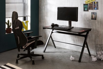 mcRacing Gaming Desk von MCA - Schreibtisch mit Sicherheitglas