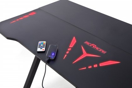 mcRacing Gaming Desk von MCA - Schreibtisch mit Sicherheitglas