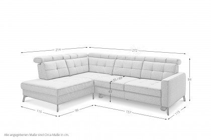 MR 4615 von Musterring - Polsterecke Variante links light-grey