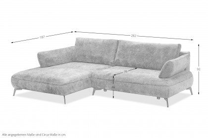 Madison-LE24 von Exxpo - Ecksofa Variante links grey