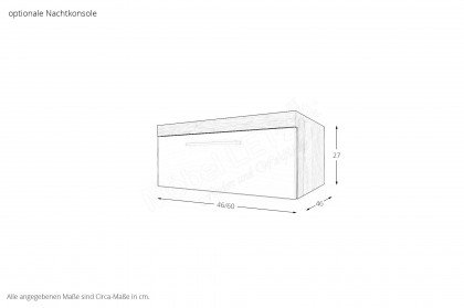 Minto 2.0 von Musterring - Bett 140x200 cm Balkeneiche-Furnier