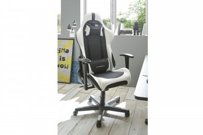 DX-Racer 6  von MCA - Gamingstuhl in Schwarz/ Weiß