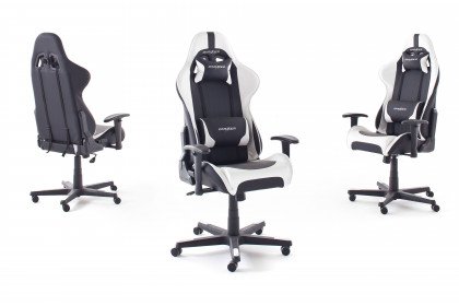 DX-Racer 6  von MCA - Gamingstuhl in Schwarz/ Weiß