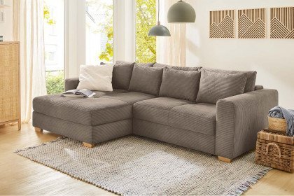 Kampen von Job - Ecksofa Variante links taupe