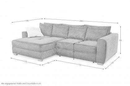 Kampen von Job - Ecksofa Variante links taupe