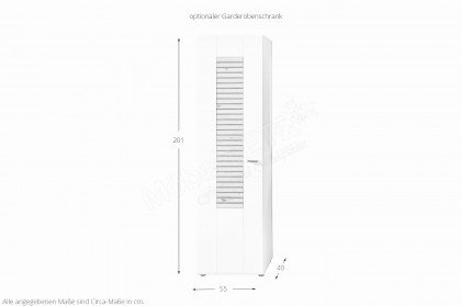 Fresno von Wohnconcept - Garderobe in Artisan Eiche und weiß