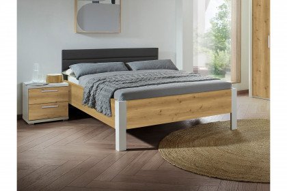 Nice4Home-F von Rauch Orange - Single-Schlafzimmer Asteiche - weiß