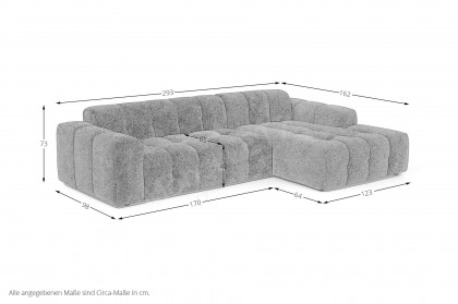 Pino-LE24 von Easy Sofa - Ecksofa rechts light-brown