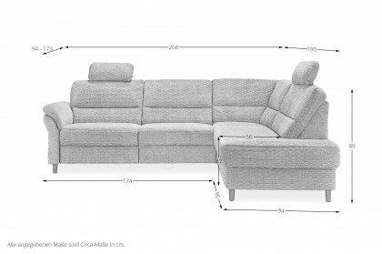 Cavoli von Benformato - Eckcouch Ausführung rechts grau