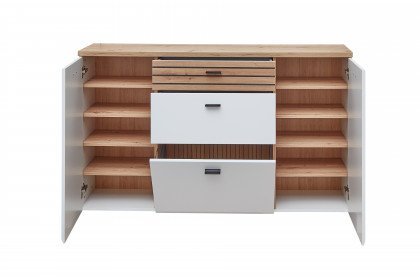 Fresno von Wohnconcept - Hänge-Schuhschrank weiß/ Artisan Eiche