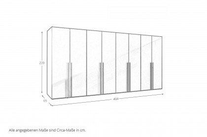 Longline von JUTZLER - 8-türiger Kleiderschrank ca. 400 cm breit salbeigrün - nougat