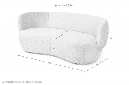 Lopez von GUTMANN - XXL-Sofa grau