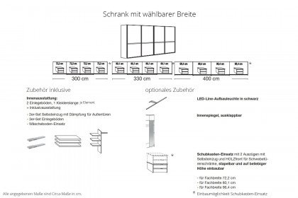 Boston von Wiemann - Schrank mit Synchronöffnung und Vollausstattung