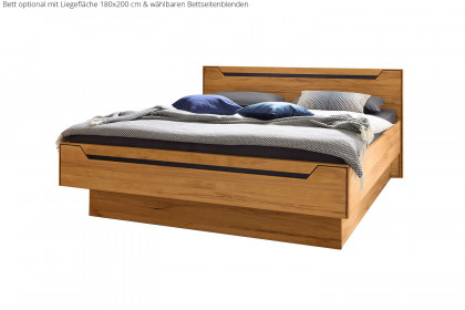 Incasa Onema von Decker - Bett Kernbuche natur mit Zierausfräsungen