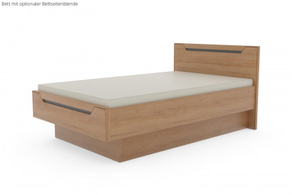 Incasa Onema von Decker - Bett Kernbuche natur mit Zierausfräsungen