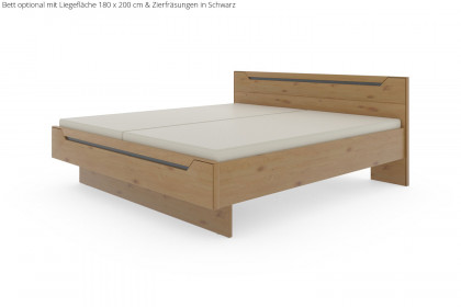 Incasa Onema von Decker - Bett Kernbuche natur mit Zierausfräsungen