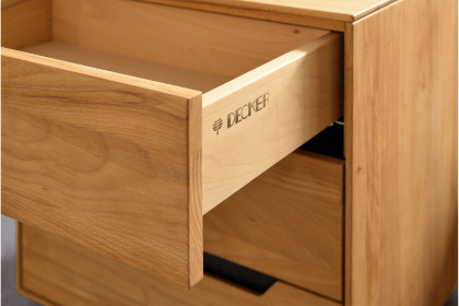 Incasa Onema von Decker - Bett Kernbuche natur mit Zierausfräsungen