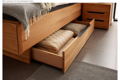 Incasa Onema von Decker - Bett Kernbuche natur mit Zierausfräsungen