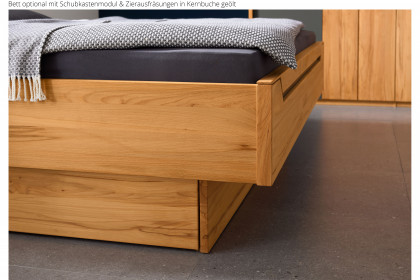 Incasa Onema von Decker - Bett Kernbuche natur mit Zierausfräsungen