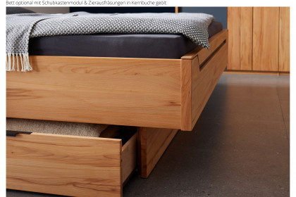Incasa Onema von Decker - Bett Kernbuche natur mit Zierausfräsungen