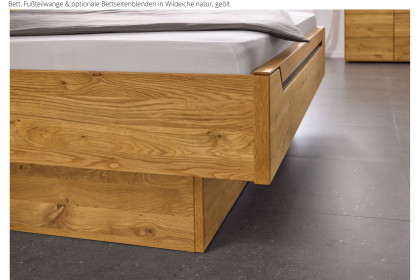 Incasa Onema von Decker - Bett Kernbuche natur mit Zierausfräsungen