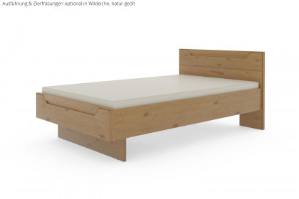 Incasa Onema von Decker - Bett Kernbuche natur mit Zierausfräsungen