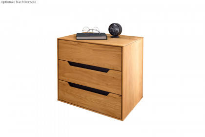 Incasa Onema von Decker - Bett Kernbuche natur mit Zierausfräsungen