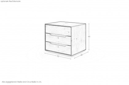 Incasa Onema von Decker - Bett Kernbuche natur mit Zierausfräsungen