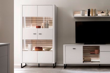 Louisiana von MCA furniture - Vitrine mit Metallkufen in Anthrazit