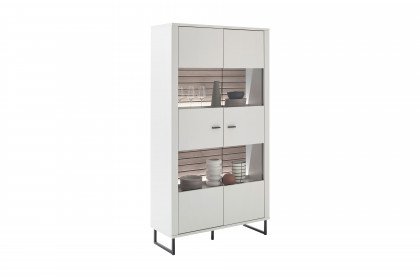 Louisiana von MCA furniture - Vitrine mit Metallkufen in Anthrazit