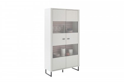 Louisiana von MCA furniture - Vitrine mit Metallkufen in Anthrazit