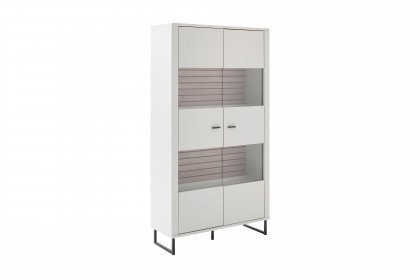 Louisiana von MCA furniture - Vitrine mit Metallkufen in Anthrazit