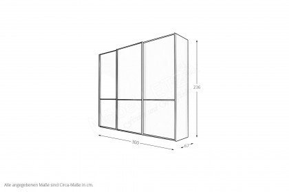 Boston von Wiemann - Schrank 300 mit Dämpfung, vielen Böden & Kleiderstangen