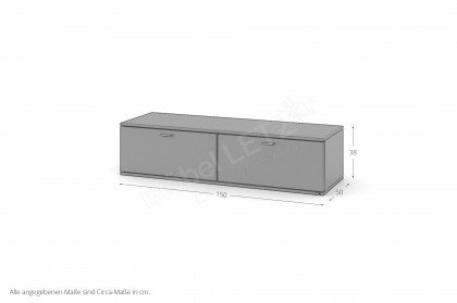 Tacoma von set one by Musterring - Lowboard in Graphit matt