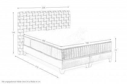 Chess von Serta - Boxspringbett in Gold plain