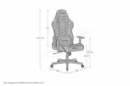 DX-Racer Prince PF188 von MCA - Gamingchair mit Stickerei DX-Racer