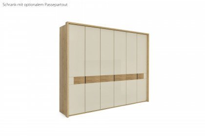 San Francisco von Musterring - Kleiderschrank Front Glas - Holz mit Rillen