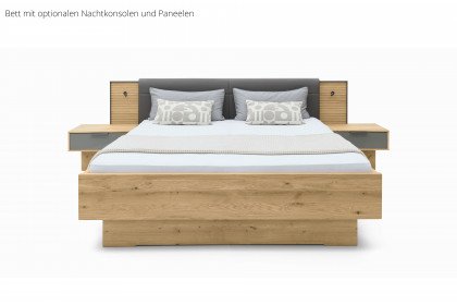 San Francisco von Musterring - Schwebe-Bett 140x200 cm Eiche-bianco mit Polster