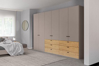 Longline von JUTZLER - Schrank 6 Türen & 6 Schubladen nougat - Eiche furniert