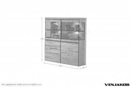 V-Plus 3000 von Venjakob - Highboard in Wildeiche hell