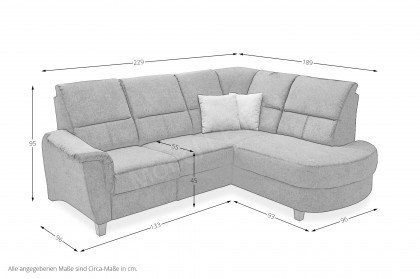 Parole von Benformato - Ecksofa rechts grau-braun