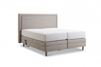 London von RUF Betten - Boxspringbett in Silber mit Motor