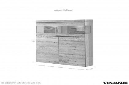 V-Plus 3000 von Venjakob - Wohnwand VP09 Wildeiche