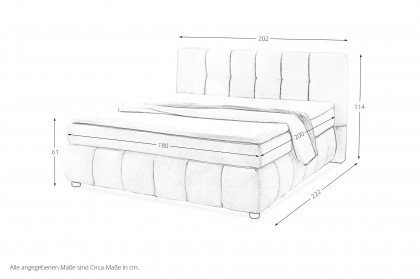 Cora von Jockenhöfer - Boxspringbett 180 greige