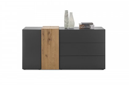 Trevio von Musterring - Sideboard Kerneiche massiv/ Lack anthrazit