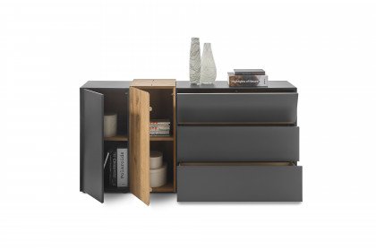 Trevio von Musterring - Sideboard Kerneiche massiv/ Lack anthrazit