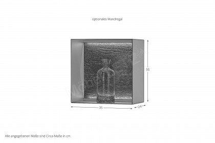 Trevio von Musterring - Sideboard Kerneiche massiv/ Lack anthrazit