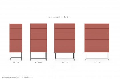 Kara-Frame-S von Musterring - Highboard rosewood mit Rahmengestell