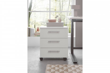 Ben-Office von BEGA Consult - weißer Rollcontainer mit 3 Schubkästen